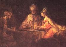 Аман, Ассур и Эсфирь. Рембрант 1660